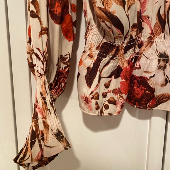 Floral satin blouse - Picture 2 of 4